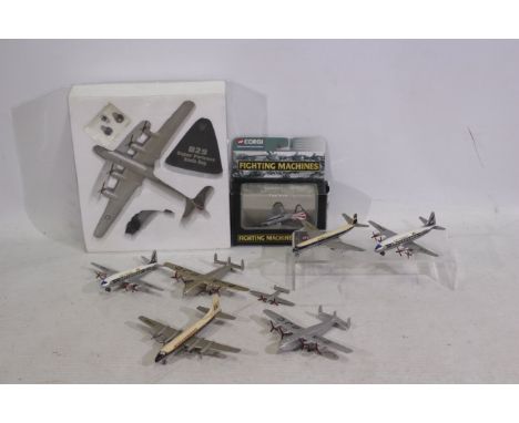 Dinky, Corgi, Lone Star - 9 x mostly unboxed die-cast/metal airplane models - Lot includes 2 x Dinky #706 Viscount model. A D