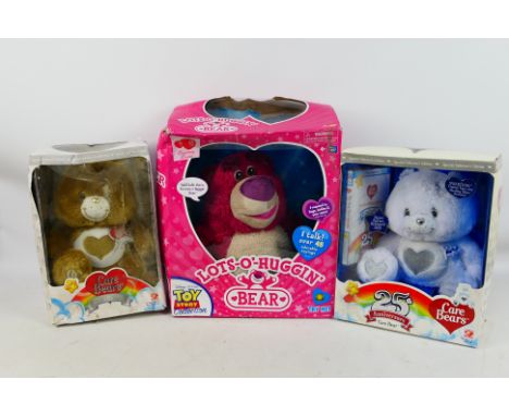 Care Bears - Toy Story 3 - Three boxed collectible soft toys. Lot consists of Play Along / Jakks Pacific #21651 Special Colle