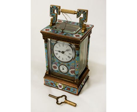 CLOISONNE REPEATING CARRIAGE CLOCK