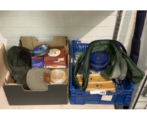A CHARLES HELLIS FLY FISHING ROSE, A CASED ''HARDY'' FLY FISH REEL &amp; OTHER ITEMS