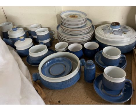 A Chatsworth by Denby part tea and dinner service in blue