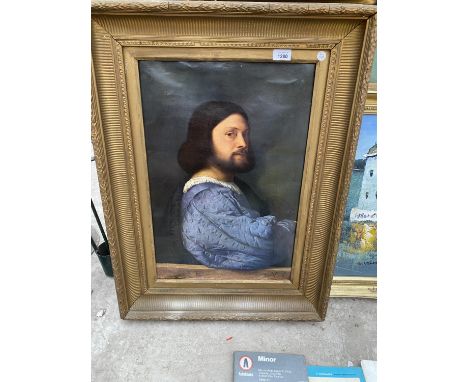 A GILT FRAMED PRINT OF A GENTLEMAN 