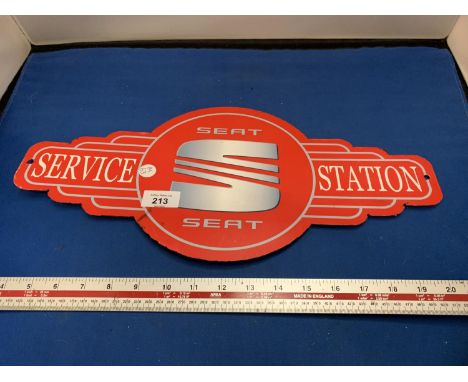 A SEAT SERVICE STATION METAL SIGN 