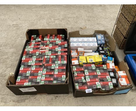 TWO BOXES OF LIGHT BULBS 