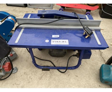 AN EINHELL BT TS 800 ELECTRIC TABLE SAW BENCH IN AS NEW AND WORKING ORDER 