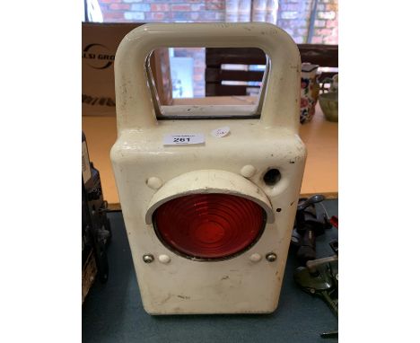 A BRITISH RAIL RED STOP LIGHT 