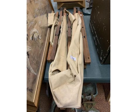 A VINTAGE FOLDING CAMP BED 