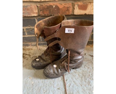 A PAIR OF VINTAGE BOOTS 
