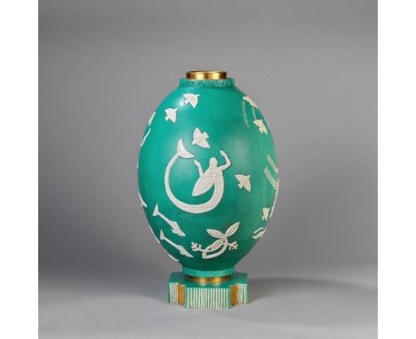 EMMANUEL TJERNE FOR WEDGWOOD'Wedgwood Bicentenary Competition' vase, dated 1930Ceramic, decorated in relief and sgraffito wit