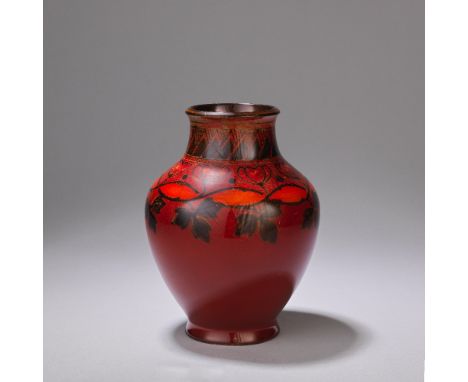 GLADYS ROGERS FOR PILKINGTON ROYAL LANCASTRIANLustre vase, circa 1920Glazed pottery, with stylised foliate and geometric bord