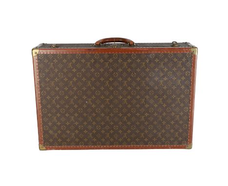 LOUIS VUITTON VINTAGE Reisekoffer 'BISTEN 70'. NP. ca.: 11.000,-€. Klassische Monogram Canvas Serie mit goldfarbenen Beschläg