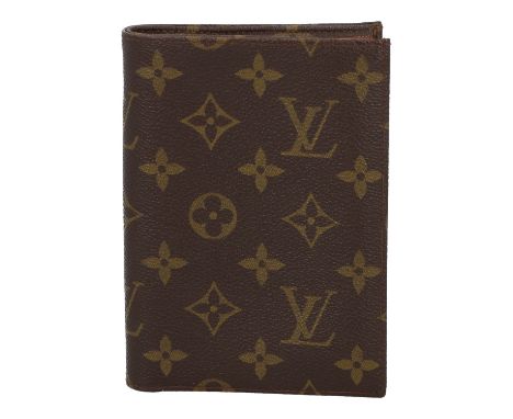 LOUIS VUITTON VINTAGE Foto-Etui, Koll.: 1984. Monogram Canvas Serie mit goldfarbener Hardware, Cross-Grain Futter, sieben Fäc