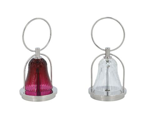 ST. LOUIS Tischlampe "APOLLO VOTIVE", akt. NP.: je 440,-€. Zwei Modelle. Glocke mit feine venezianische Rippen und Nic-Nac-Sc