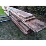 10x Hardwood Dry Sawn Waney Edge / Live Edge Timber English Oak Boards / Planks