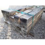 24x Hardwood Sawn Timber Rustic English Oak Sleepers