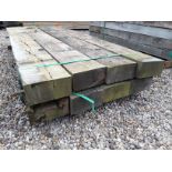 8x Hardwood Sawn Timber Rustic English Oak Sleepers