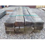 12x Hardwood Sawn Timber Rustic English Oak Sleepers