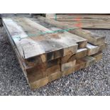 23x Hardwood Sawn Timber Rustic English Oak Sleepers