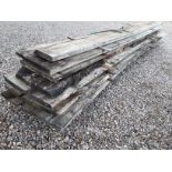 8x Hardwood Seasoned Sawn Timber Waney Edge / Live Edge English Oak Boards / Planks