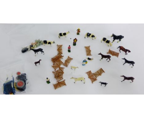 A quantity of miniature Britain's animals to include horse's, foal's, calf's, sheep, lamb's, geese, duck's, together with fen