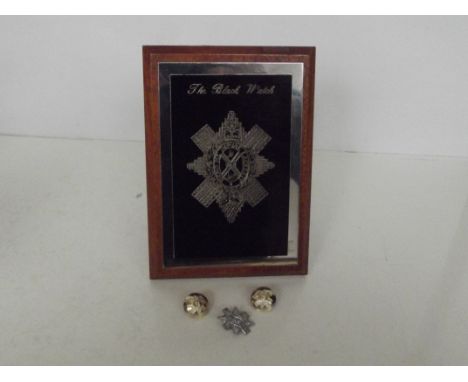 Black Watch with Emblem Button and Badge