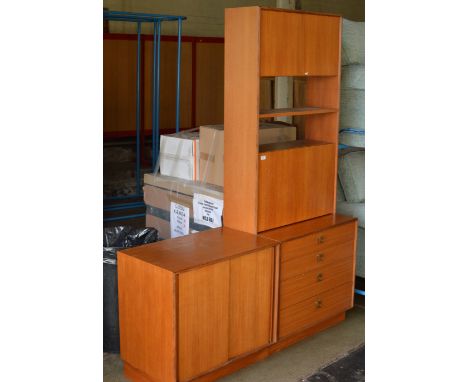 G-PLAN TEAK SHELF UNIT WITH SIDE PRESS     