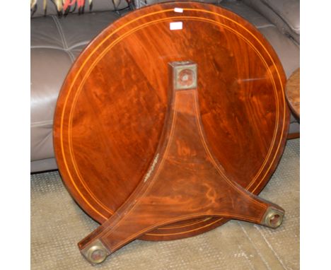 INLAID MAHOGANY COFFEE TABLE - SUPPORTS MISSING     