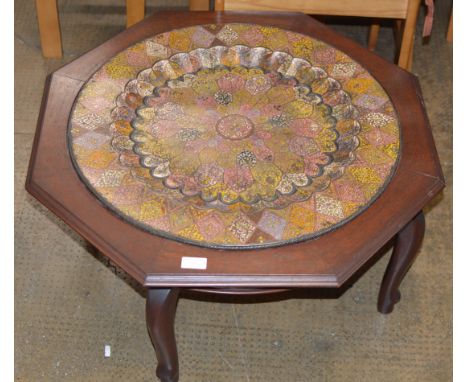 AFRICAN OCCASIONAL TABLE WITH TRAY TOP     