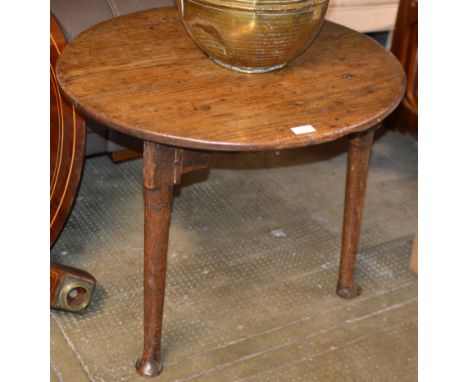 OLD GEORGIAN OAK CRICKET TABLE     