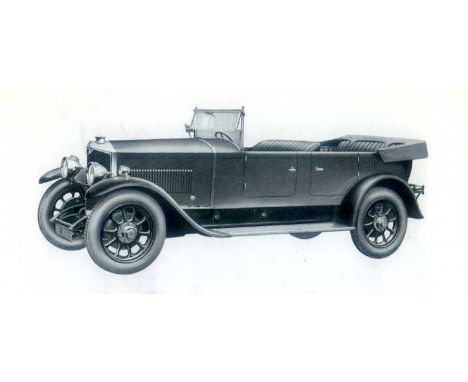 1928 Crossley 20-9hp Brochure. 16pp, imaging various body-styles, with doors open, chassis specifications etc. Nice condition