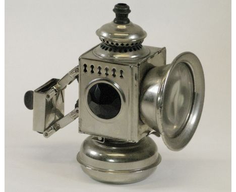 A c1897 Central Lamp Co. 'Central' Kerosene Lamp.  With all component parts and in working order, the rim with several cracks