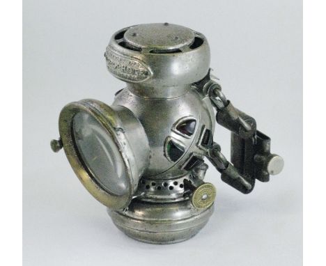 A c1898 Lucas Ltd. 'Microphote' Oil Lamp. A petit lamp promoted for use by lady cyclists, this lamp possesses the early featu