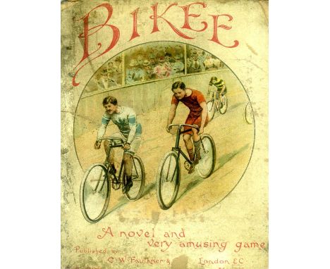 Bikee - A Bicycle Themed Game. Housed in a printed box, the game comprises cards, counters, dice and copy instructions. Also,