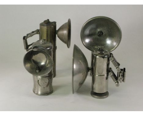 Four Open-Fronted Acetylene Gas Lamps.  Of mainly French manufacture, the lamps represent a style and robustness that was pop