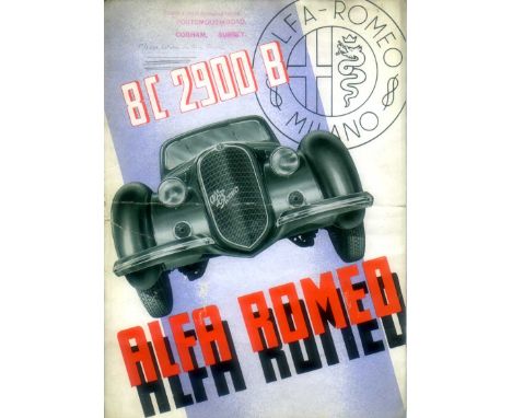 Alfa Romeo.  A history by Hull and Slater, 2nd Edition 1965. Also, Le Vetture Alfa Romeo Dal 1910 by Luigi Fusi, 1965 first I