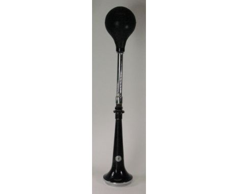 A Desmo Retailed Straight Bulb Horn.  Of the type fitted through a windscreen support, manufactured by P&amp;H in the late 19