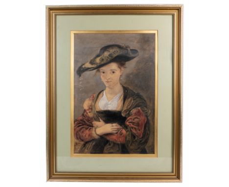 G. P. Dodgson after Peter Paul Rubens 'Portrait of Susanna Lunden' or 'Le Chapeau de Paille', signed and dated lower left 'G.