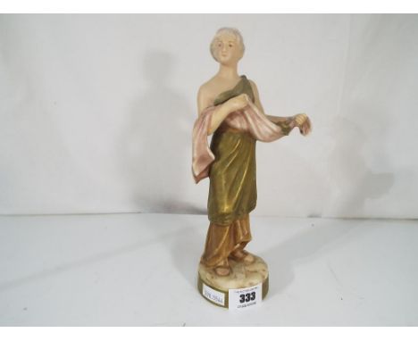 Royal Dux - A ceramic figurine by Royal Dux depicting a lady in the Classical style, approximately 24 cm (h)