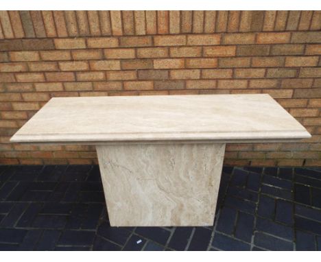 A marble console table (matching lot 107), approximate height 73 cm x 135 cm x 45 cm