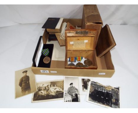 A good lot to include a British war medal and a Victory medal 1919 awarded to T. H. Payne of the Royal Engineers, medals insc