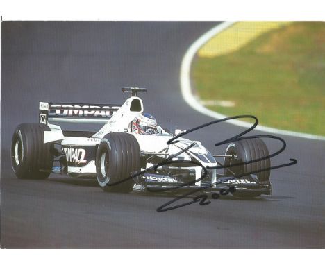 Motor Racing Jenson Button signed 7x5 colour photo pictured driving in 2000 for Williams in Formula One . Good Condition. All