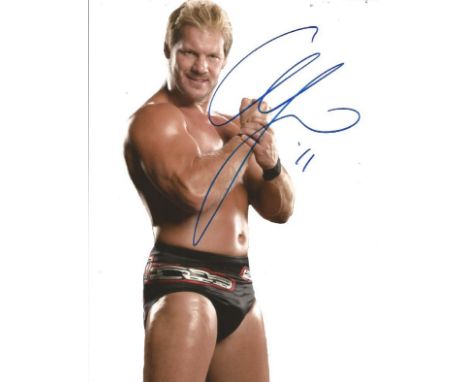 Wrestling Chris Jericho signed 10x8 colour photo. Christopher Keith Irvine (born November 9, 1970), better known by his ring 