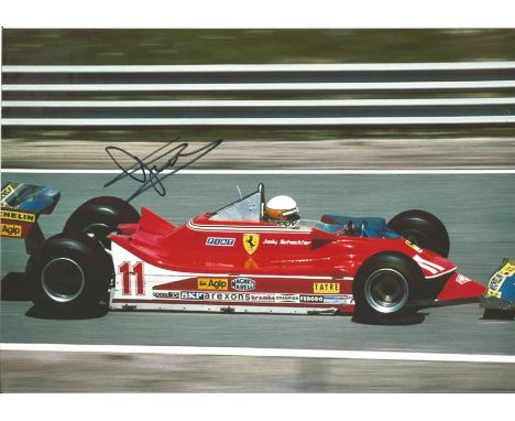 Motor Racing Jody Scheckter signed 12x8 colour photo. Jody David Scheckter (born 29 January 1950) is a South African business