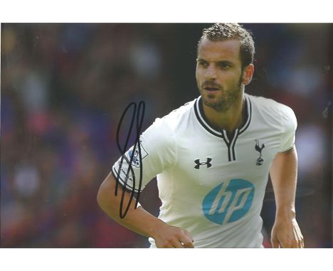 Roberto Soldado signed 12x8 colour photo pictured playing for Tottenham Hotspur. Good Condition. All autographs come with a C