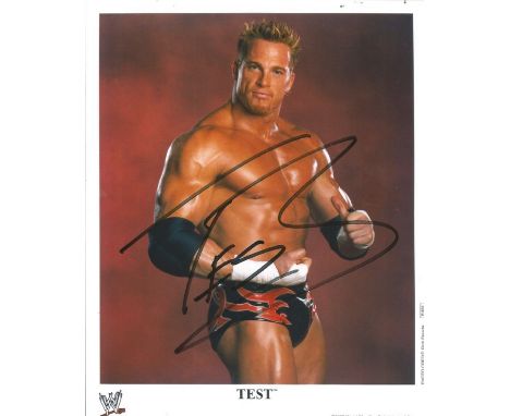 Wrestling Test signed 10x8 colour photo. Andrew James Robert Patrick Martin (March 17, 1975 - March 13, 2009) was a Canadian 