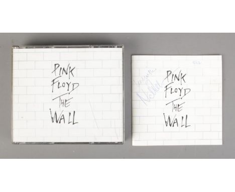 Pink Floyd The Wall double cd signed by Nick Mason to lyric booklet.