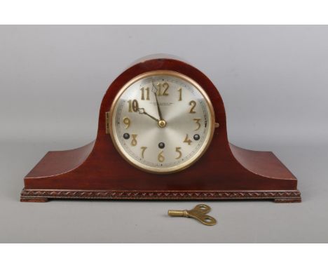 A mahogany cased mantel clock by Northern Goldsmiths Company