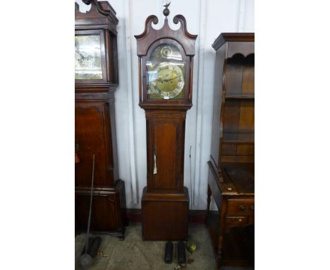 A George III inlaid oak 8-day longcase clock 