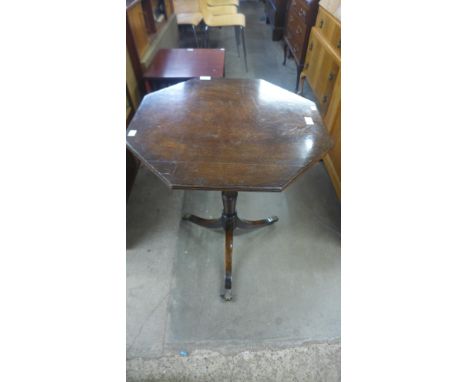 A George IV mahogany octagonal lamp table 