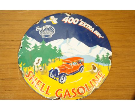 Shell gasoline enamel sign 